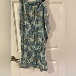 J. Jill reversible floral infinity scarf - seafoam color